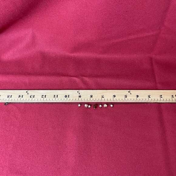 Brown colored metal necklace with cream and brown glass beads, 7", lobster claw. - Picture 6 of 6